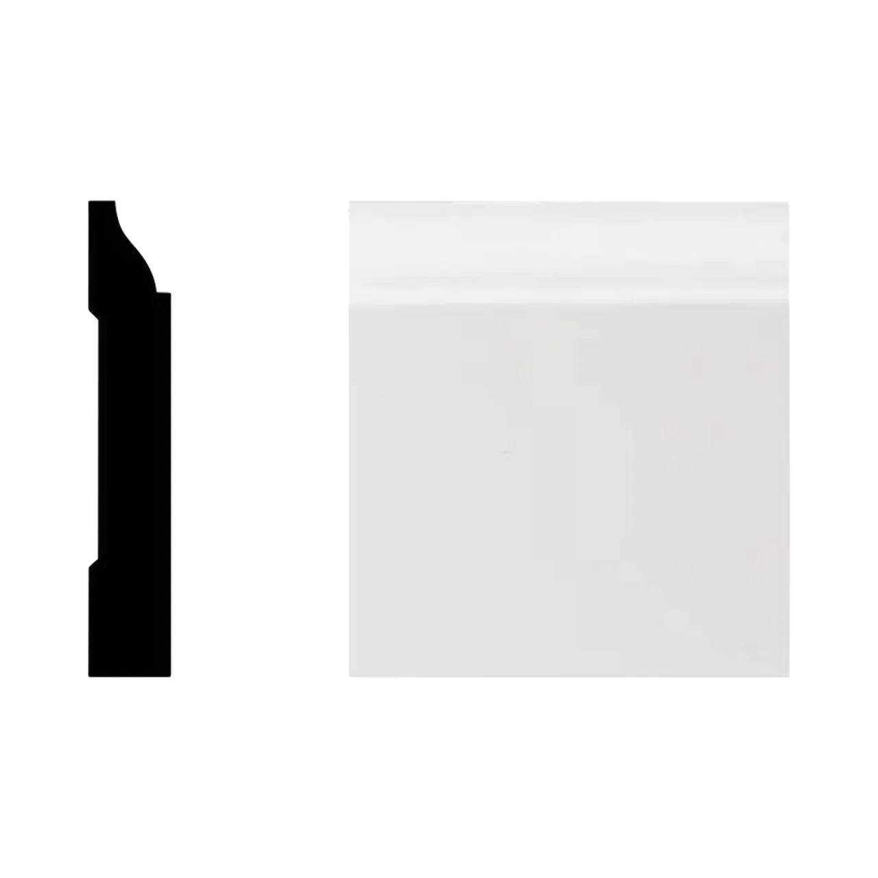 A clear resealable plastic bag with a white zipper seal, shown on a plain white background next to a black number one—ideal for storing Go Build 5/8 in. x 3-1/4 in. x 8 ft. Colonial 752 Primed PVC Base Moulding - White, keeping it moisture proof.
